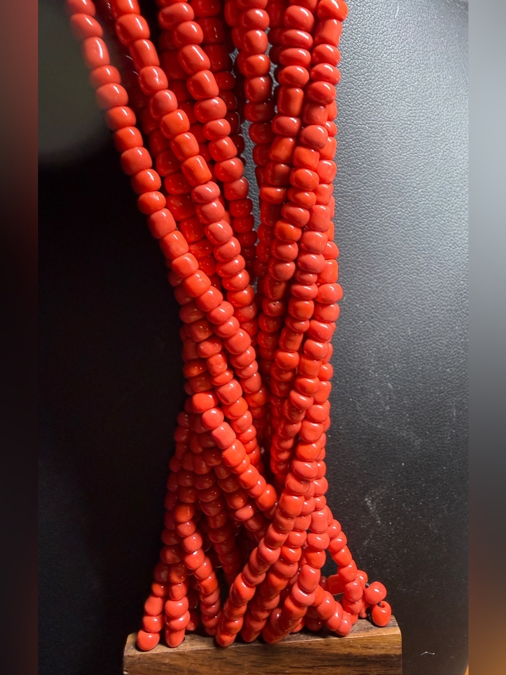Hand Crafted Red Multi-Strand Bracelet - Picture 2 of 5
